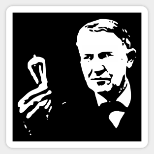 Thomas Edison Light Bulb Pop Art Sticker